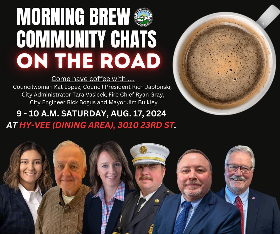 "Morning Brew" Community Chat at Hy-Vee on August 17th